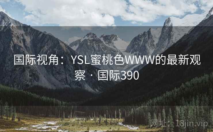 国际视角：YSL蜜桃色WWW的最新观察 · 国际390  第2张